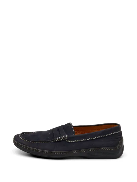 Tod's Vintage nubuck leather penny loafers Blue 626007