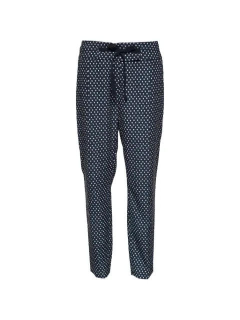 Weekend Max Mara polka-dot tie-waist trousers Black 658360