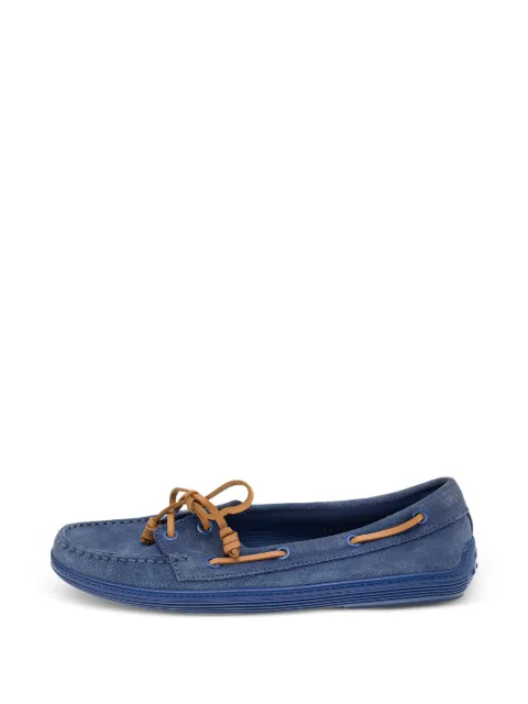 Tod's Vintage lace-up boat loafers Blue 569415