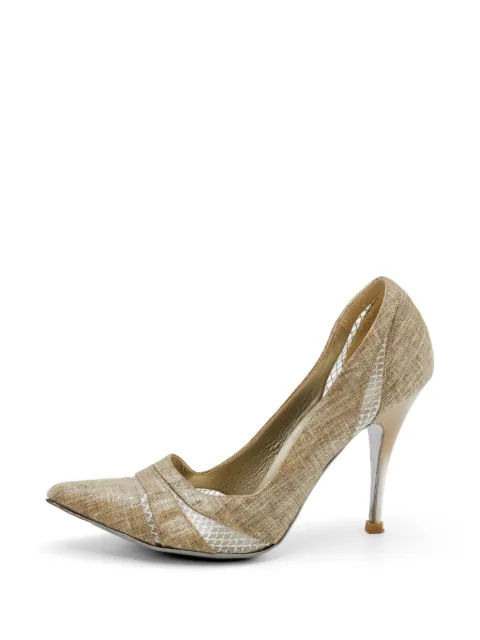 Stella McCartney Pre-Owned pointed-toe mesh pumps Neutrals 671411