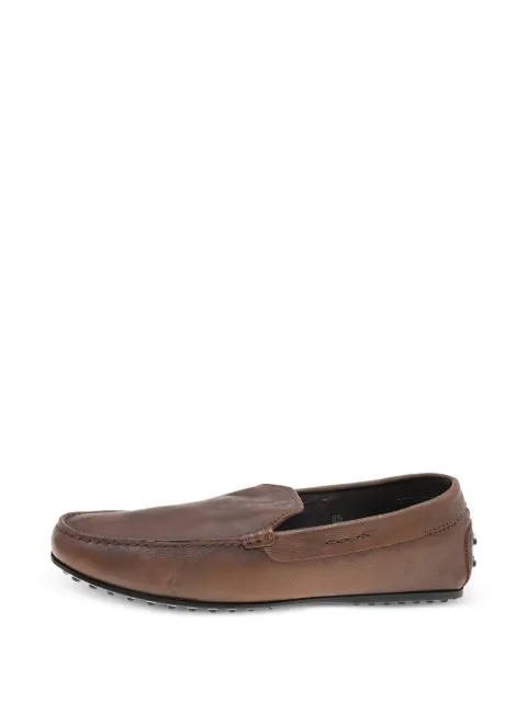 Tod's Vintage slip-on leather loafers Brown 569190