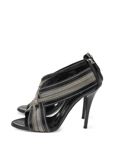 Giuseppe Zanotti Vintage chain criss-cross sandals Black 536960