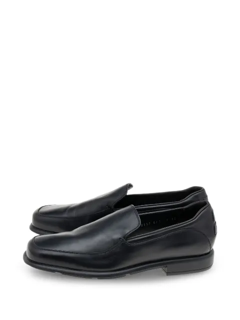 Ferragamo Pre-Owned leather slip-on loafers Black 595846