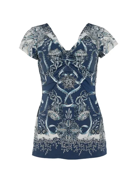 Roberto Cavalli Vintage printed blouse Blue 665200