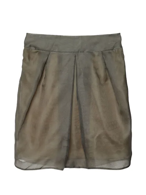Valentino Garavani Pre-Owned pleated silk mini skirt Grey 665269
