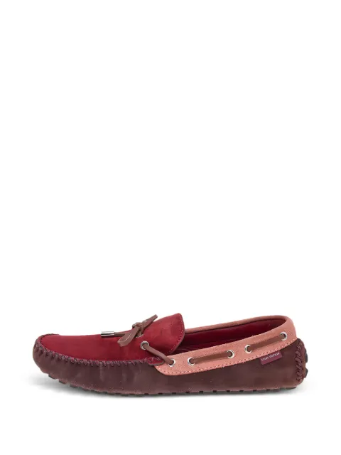 Louis Vuitton Pre-Owned suede bow-detail loafers Red 569195