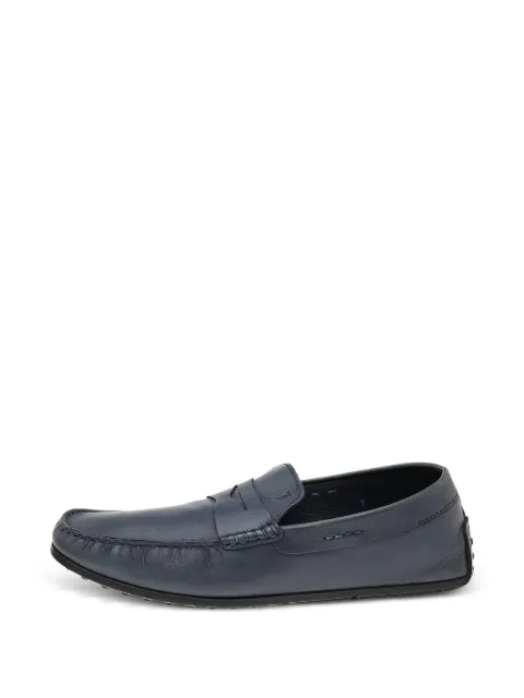 Tod's Vintage penny strap leather loafers Grey 541127
