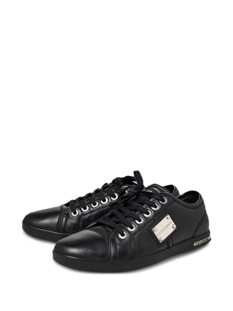 Dolce & Gabbana Pre-Owned logo-plaque sneakers Black 466213