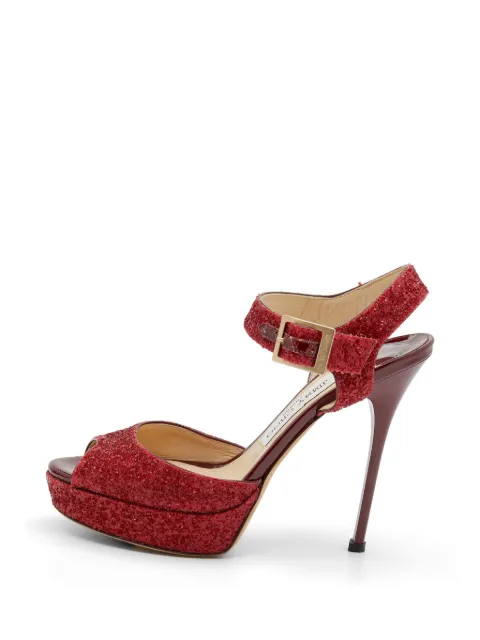 Jimmy Choo Pre-Owned 125mm Linda heeled sandals Red 659576