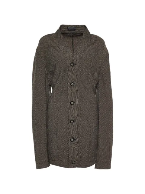 Giorgio Armani Pre-Owned patterned button-front sweater Brown 647368