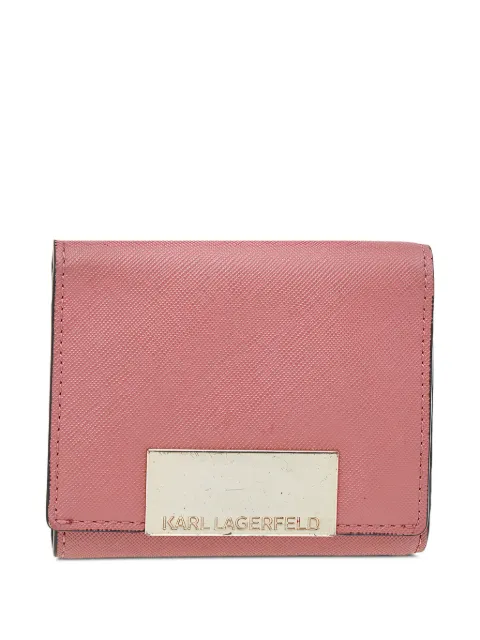 Karl Lagerfeld Vintage Saffiano-leather tri-fold wallet Pink 527681