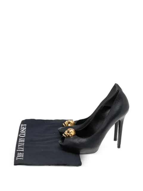 Alexander McQueen Pre-Owned Skull peep-toe pumps Black 563970