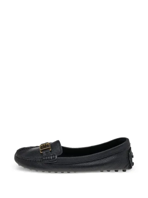 Tory Burch logo-plaque leather loafers Black 569306