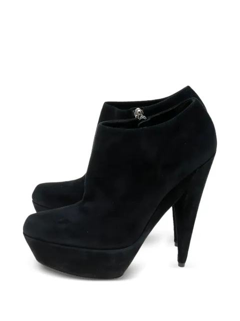 Saint Laurent Pre-Owned 150mm platform ankle boots Black 562286