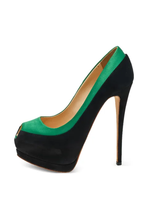 Giuseppe Zanotti Vintage peep-toe platform pumps Black 496895