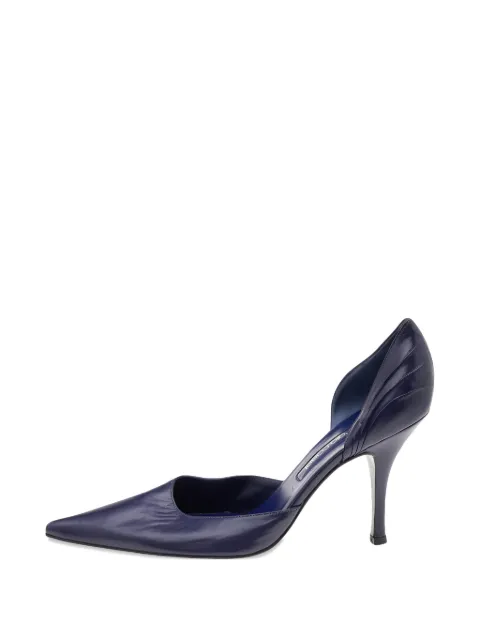 Sergio Rossi pointed-toe leather pumps Purple 596562