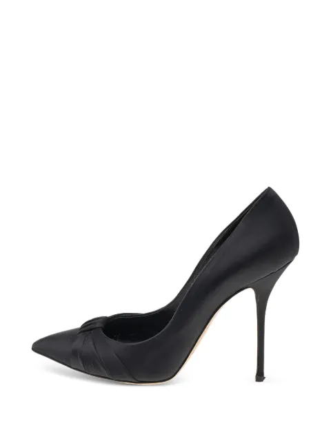 Casadei Pointed-toe pleated pumps Black 569395