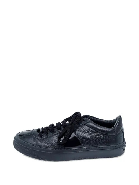 Jimmy Choo Pre-Owned patent-leather-panels low-top sneakers Black 542264