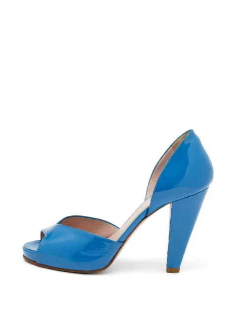Chloé Pre-Owned 110mm d'Orsay peep-toe heeled pumps Blue 626401