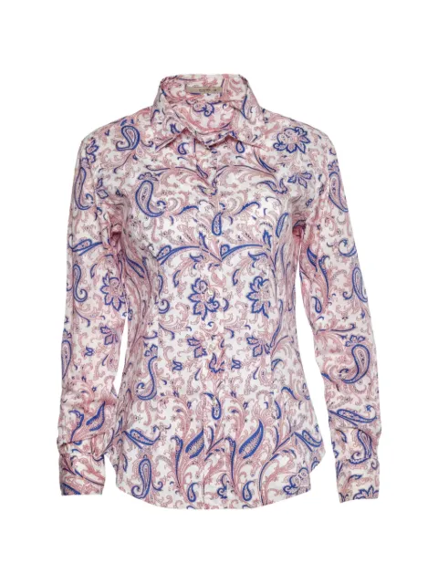 Etro Pre-Owned paisley-print long-sleeve shirt White 658036