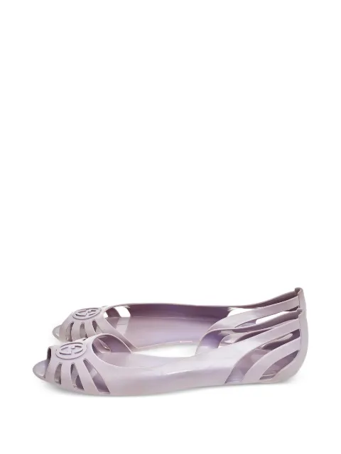 Gucci Pre-Owned Interlocking GG cutout ballet flats Purple 541303
