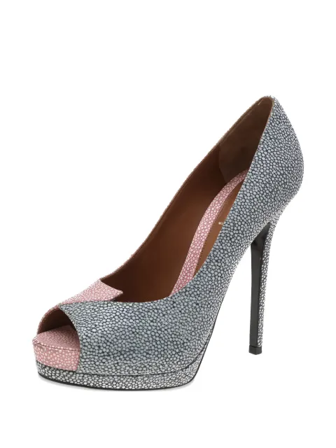 Fendi Pre-Owned 140mm peep-toe heeled pumps Pink 595817