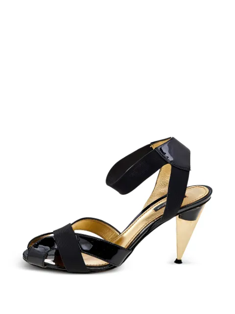 Dolce & Gabbana Pre-Owned patent-leather ankle-strap heeled sandals Black 569875