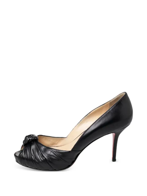 Christian Louboutin Pre-Owned knot peep-toe pumps Black 467054