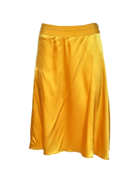 Etro Pre-Owned pleated crepe-trim skirts Yellow 542425