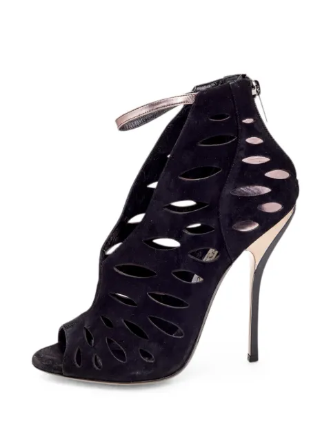 Jimmy Choo Pre-Owned Drift cutout ankle boots Black 569897