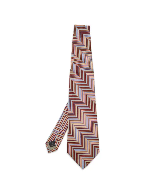Ermenegildo Zegna Vintage diagonal-patterned jacquard tie Multicolour 583469