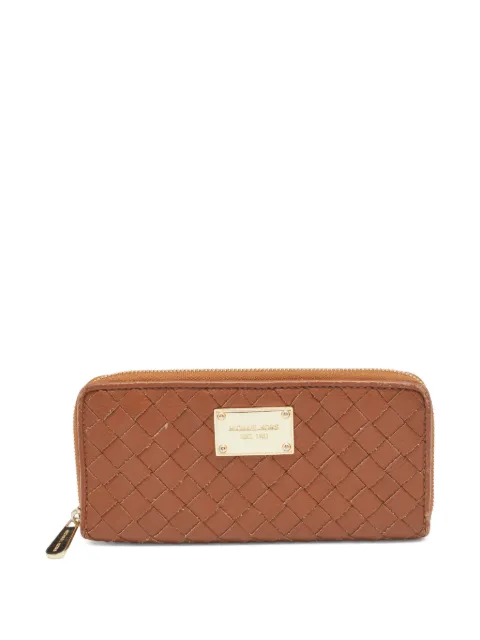Michael Kors Vintage woven zip-around wallet Brown 671125