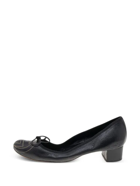 Gucci Pre-Owned GG logo block heel pumps Black 596767