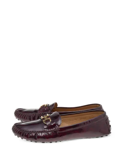 Ferragamo Pre-Owned Gancini-detail patent-leather loafers Red 569216