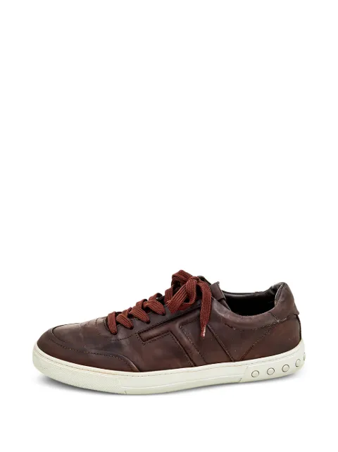 Tod's Vintage low-top leather sneakers Brown 569836