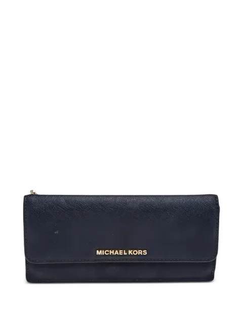 Michael Kors Vintage Jet Set leather wallet Blue 550115