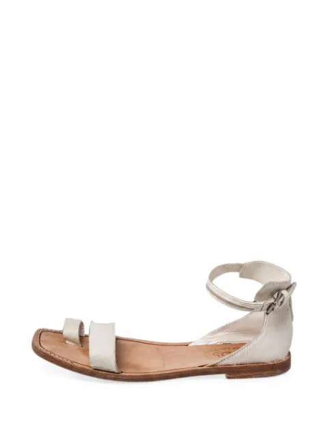 Tod's Vintage calf hair ankle strap sandals White 467042