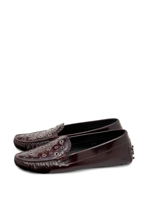 Tod's Vintage laser-cut Gommino loafers Red 653470