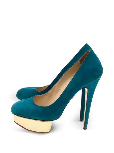 Charlotte Olympia 15mm Dolly heeled pumps Blue 616071