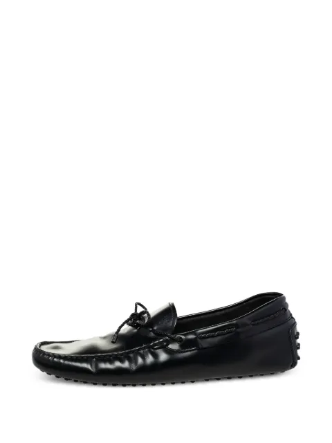Tod's Vintage bow detail loafers Black 471814