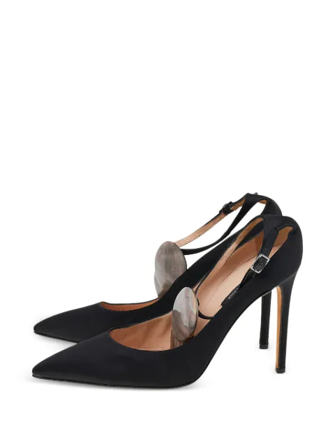 Sergio Rossi pointed-toe disc-embellished pumps Black 541129