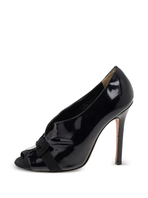 D&G PreOwned 105mm bow-detail heeled ankle boots Black 499754
