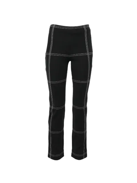 Dolce & Gabbana Pre-Owned checkered cotton-knit trousers Black 613359