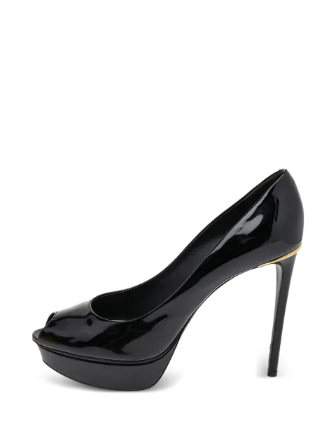 Louis Vuitton Pre-Owned Eyeline peep-toe pumps Black 495945