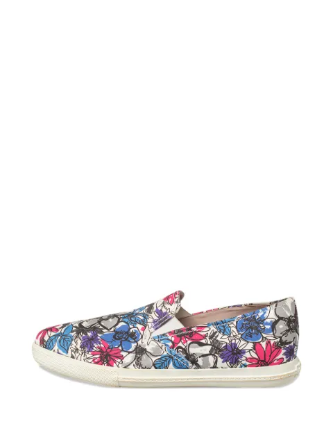 Miu Miu Pre-Owned printed slip-on sneakers Blue 466686