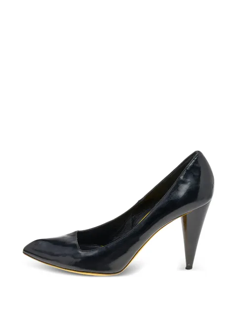 Alexander McQueen Pre-Owned pointed-toe patent pumps Black 569352