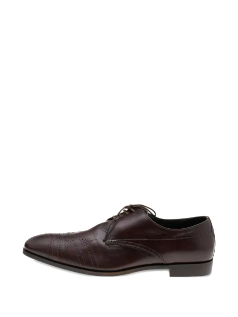 Prada Pre-Owned Brogue lace-up loafers Brown 596577