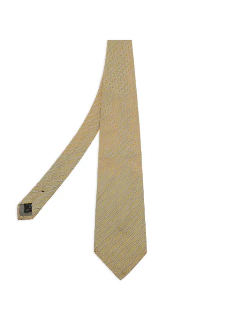 Ermenegildo Zegna Vintage jacquard silk tie Gold 591860
