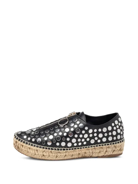 Pre-Owned Alexander Wang studded zip-fastening espadrilles Black 519370