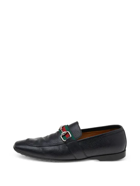 Gucci Pre-Owned Horsebit-detail loafers Black 541042